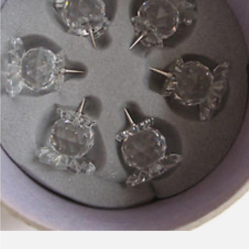 6 Swarovski Crystal  candle holders like new